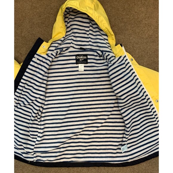 Oshkosh B'Gosh Jacket Boys L/7 Fleece Lined Midweight Windbreaker Colorblock - Picture 2 of 9